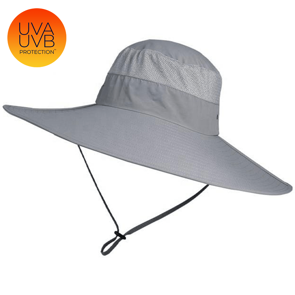 GUSTAVE® Mens Sun Hat Wide Brim Summer Sun Cap UV Protection