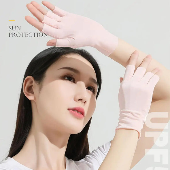 Ice-Silk™ Sun Fingerless Driving Gloves